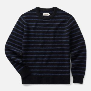 The Eastmoor Sweater in Coal Stripe Wool