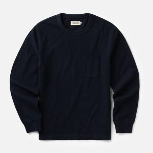The Long Sleeve Shop Tee in Navy Twist