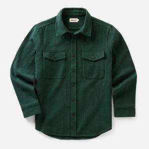 The Maritime Shirt Jacket in Dark Forest Moleskin Twill