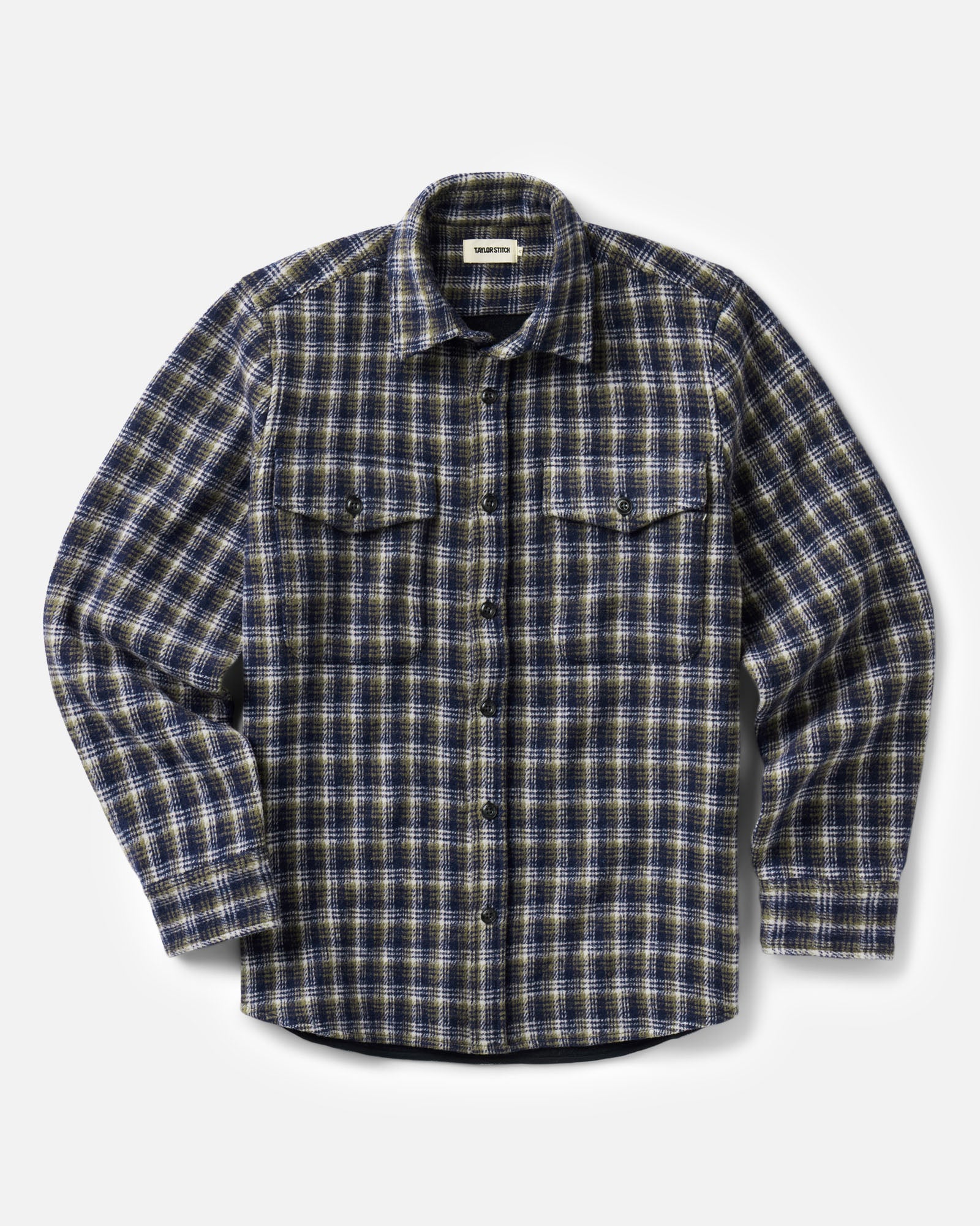 The Maritime Shirt Jacket in Navy Shadow Plaid Wool