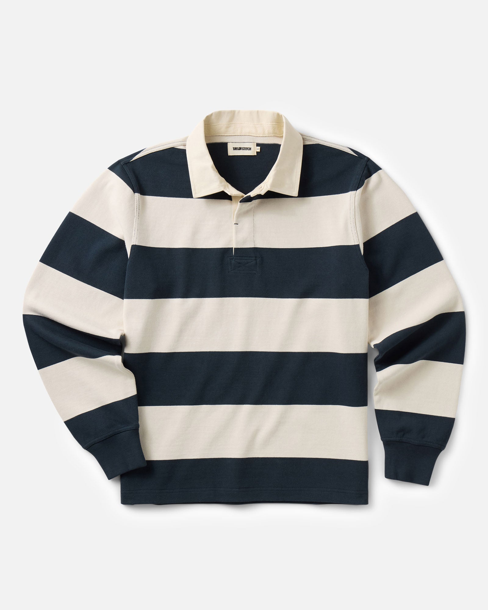 The Rugby Shirt in Navy Stripe