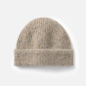 The Seafarer Beanie in Natural Donegal