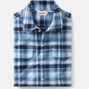 The Shore Shirt in Deepwater Check Portuguese Flannel